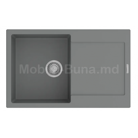 Кухонная гранитная мойка Navio 79x50 Grey Metallic Fabiano